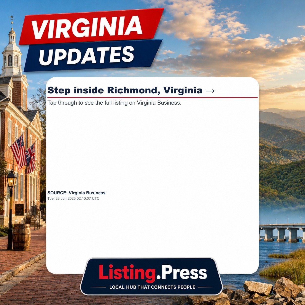 Step inside Richmond, Virginia →