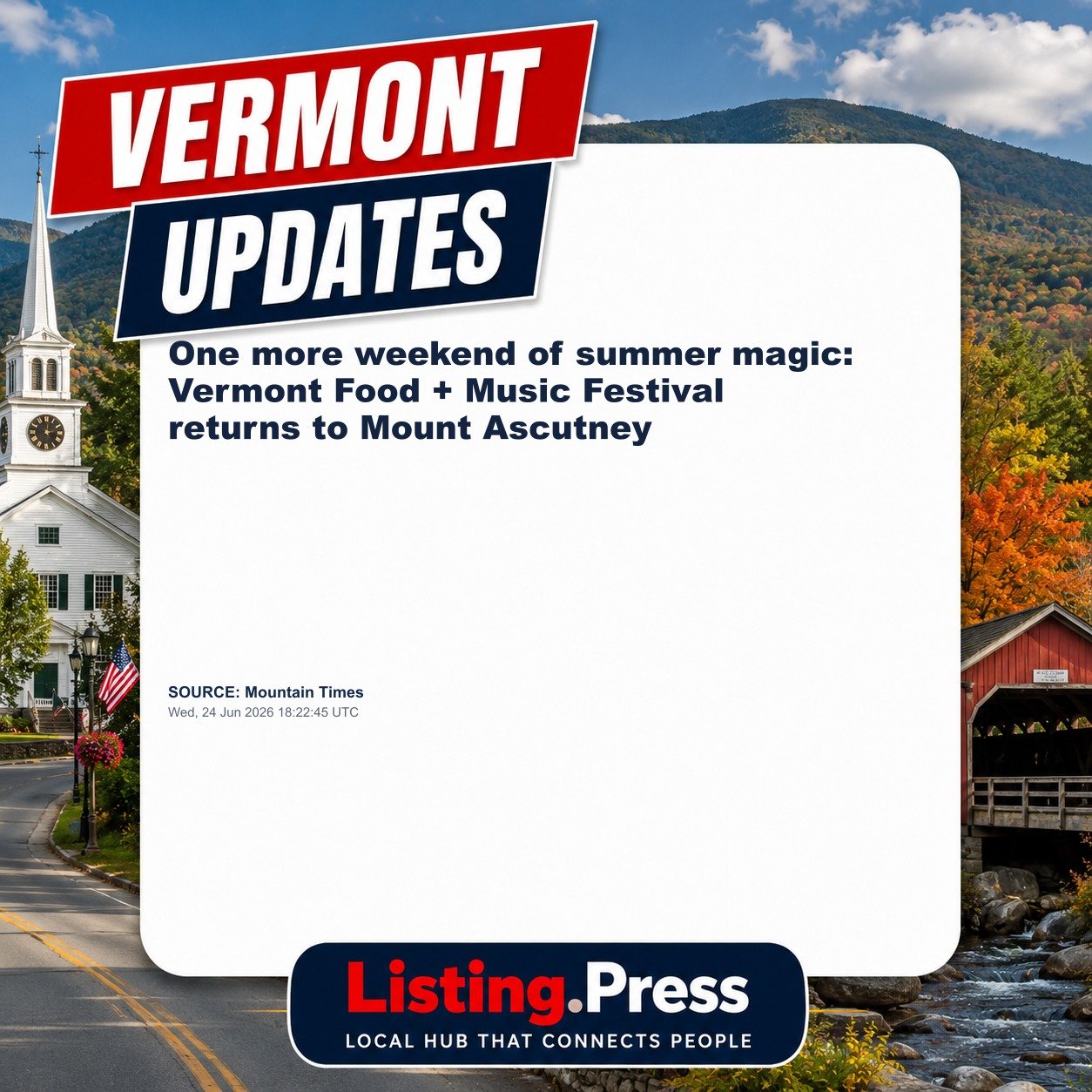One more weekend of summer magic: Vermont Food + Music Festival returns to Mount Ascutney