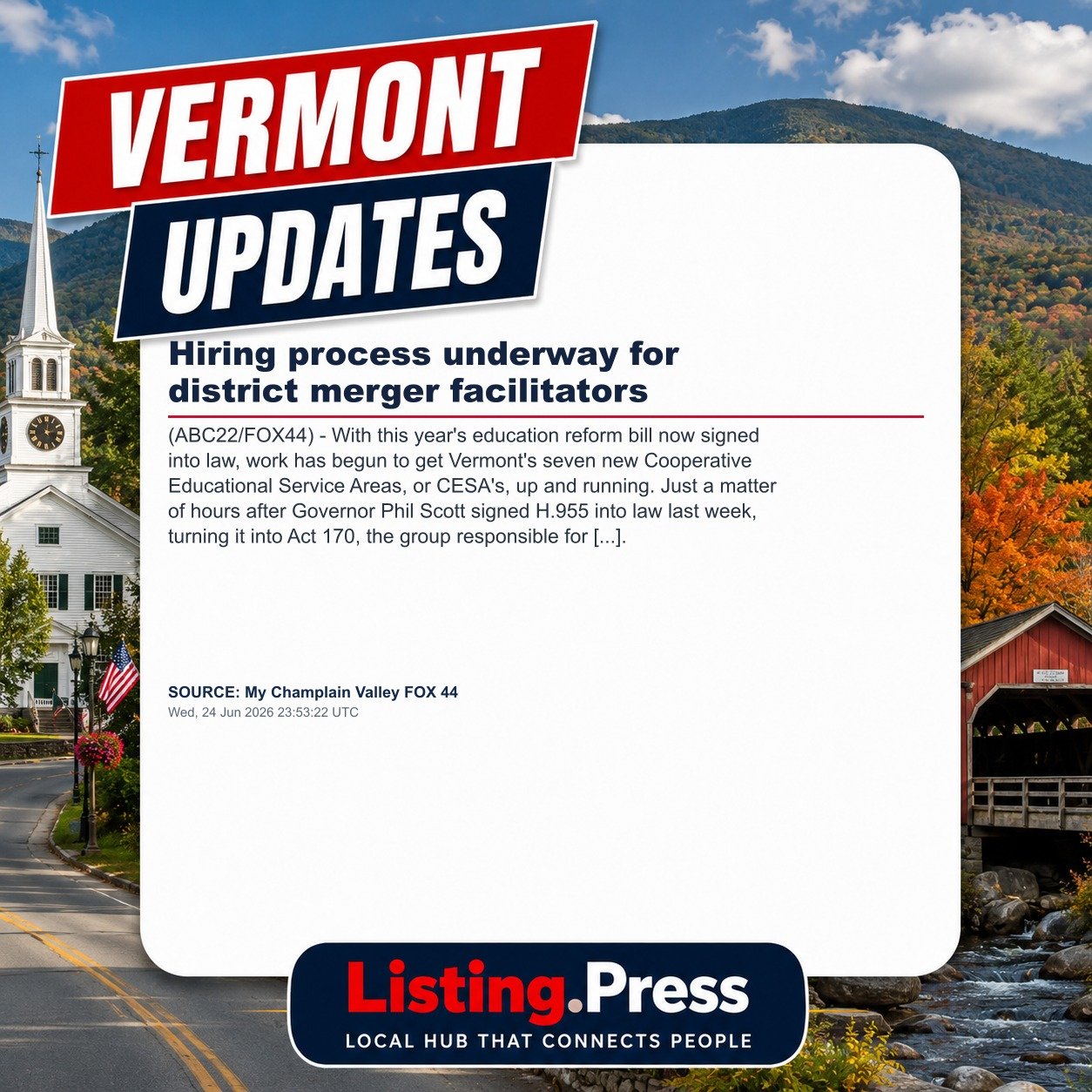 Hiring process underway for district merger facilitators