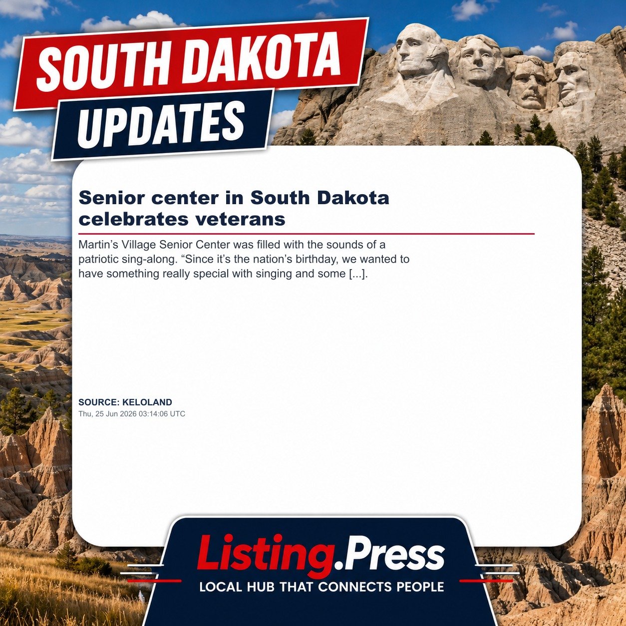 Senior center in South Dakota celebrates veterans