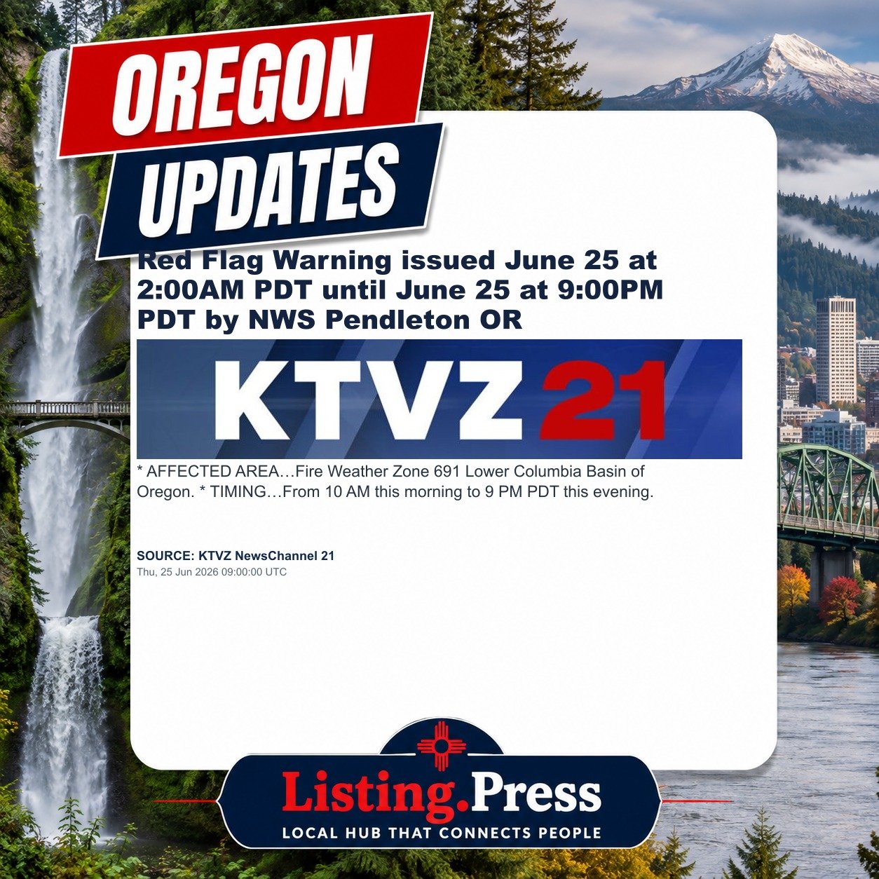 Red Flag Warning issued June 25 at 2:00AM PDT until June 25 at 9:00PM PDT by NWS Pendleton OR