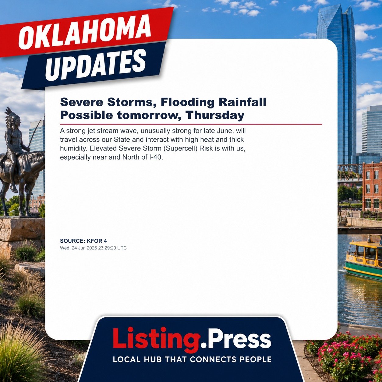 Severe Storms, Flooding Rainfall Possible tomorrow, Thursday