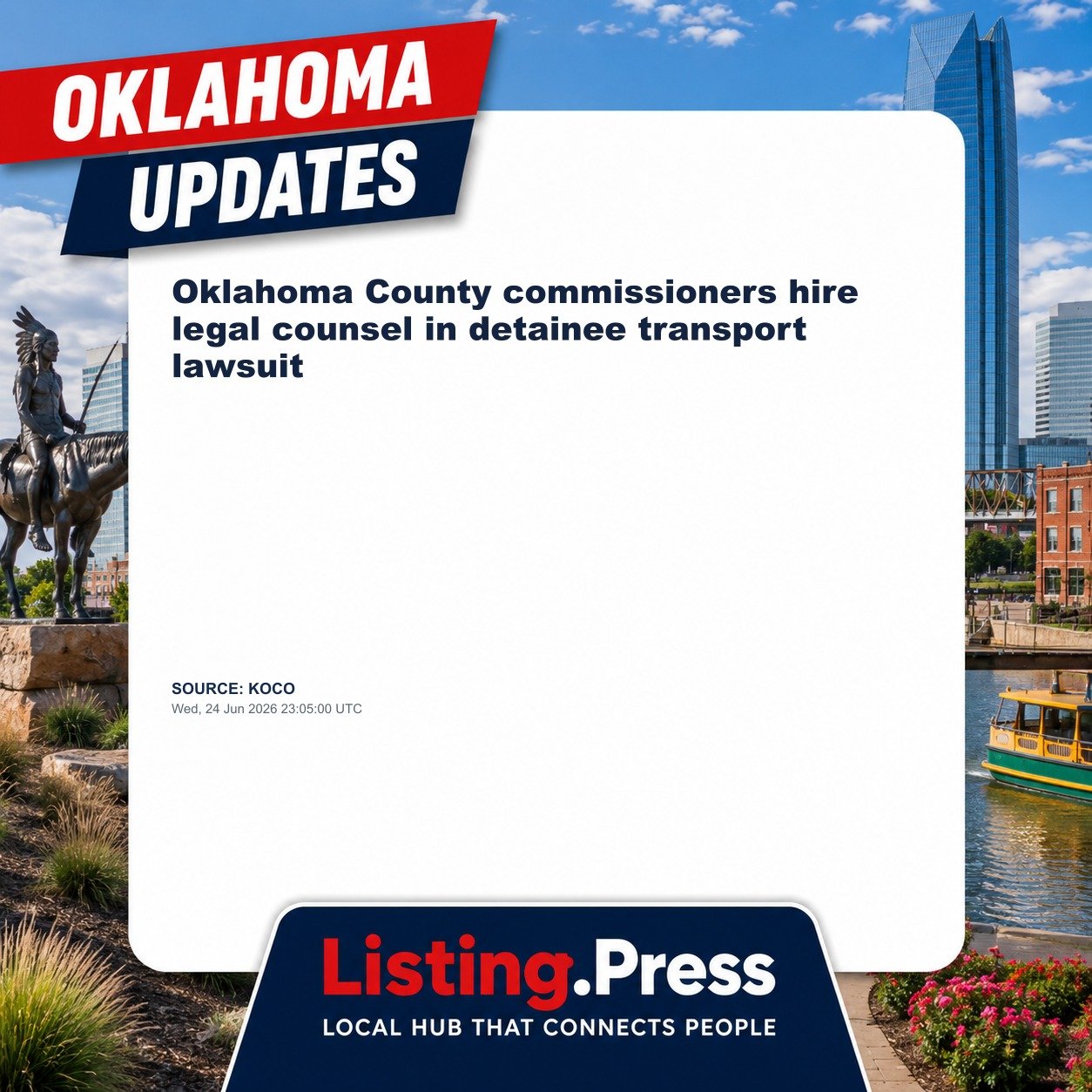 Oklahoma County commissioners hire legal counsel in detainee transport lawsuit