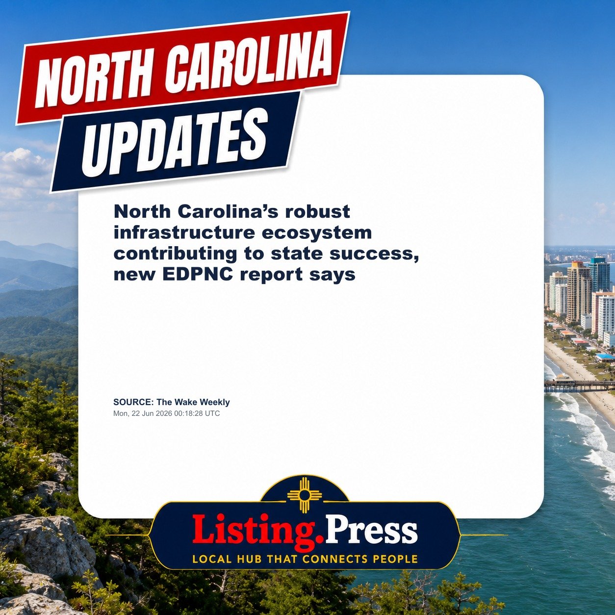 North Carolina’s robust infrastructure ecosystem contributing to state success, new EDPNC report says