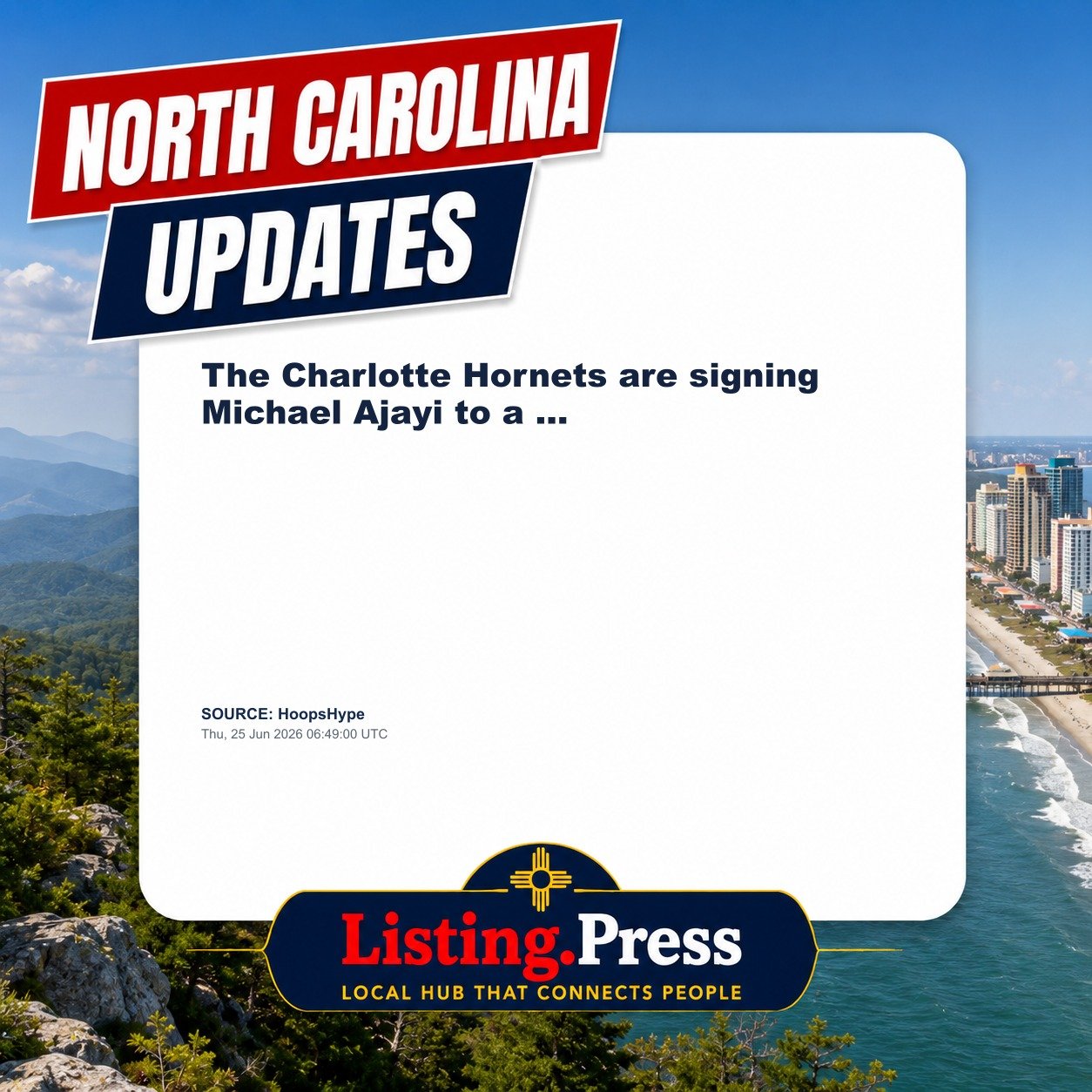 The Charlotte Hornets are signing Michael Ajayi to a …
