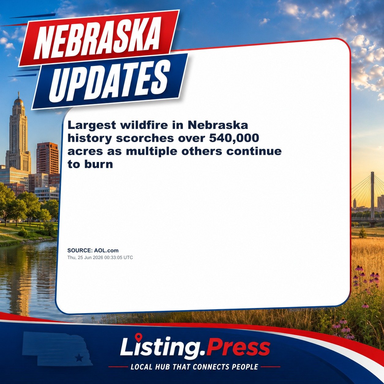 Largest wildfire in Nebraska history scorches over 540,000 acres as multiple others continue to burn