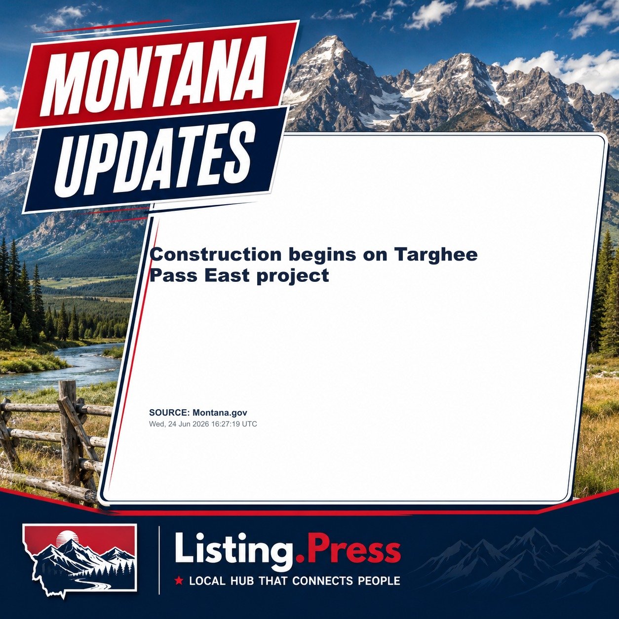 Construction begins on Targhee Pass East project