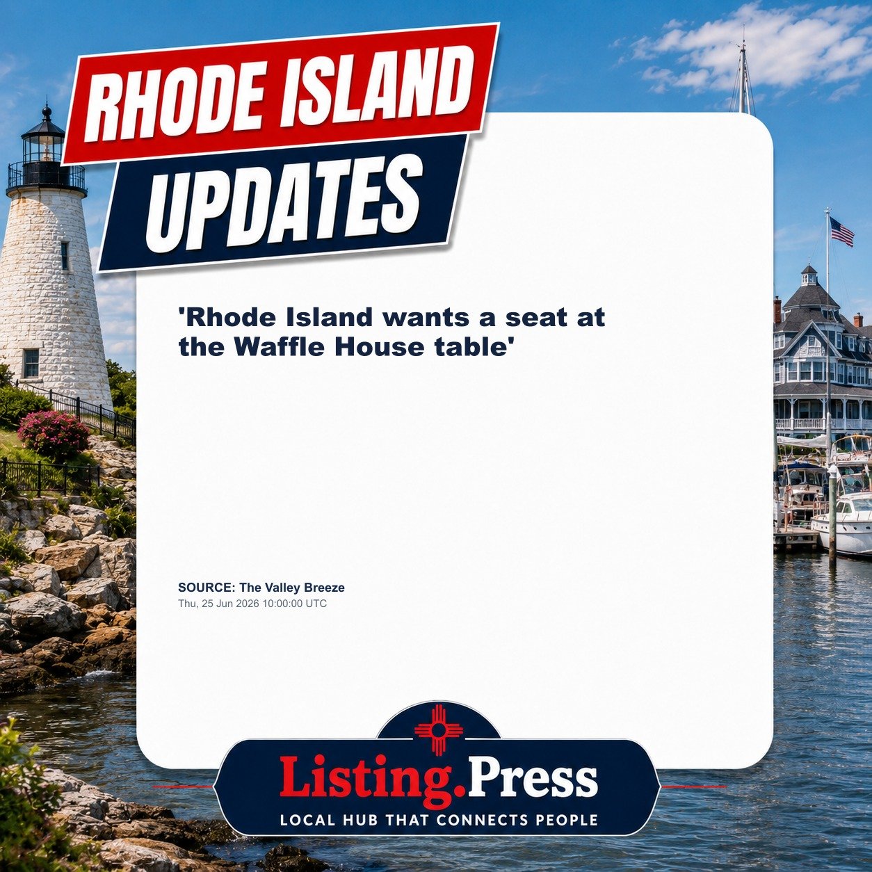 'Rhode Island wants a seat at the Waffle House table'