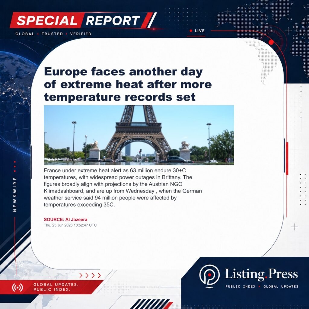 Europe faces another day of extreme heat after more temperature records set
