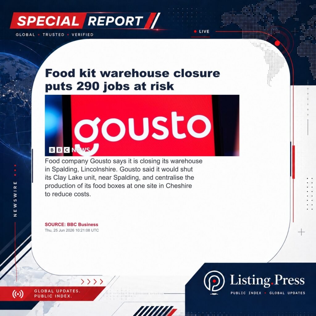 Food kit warehouse closure puts 290 jobs at risk