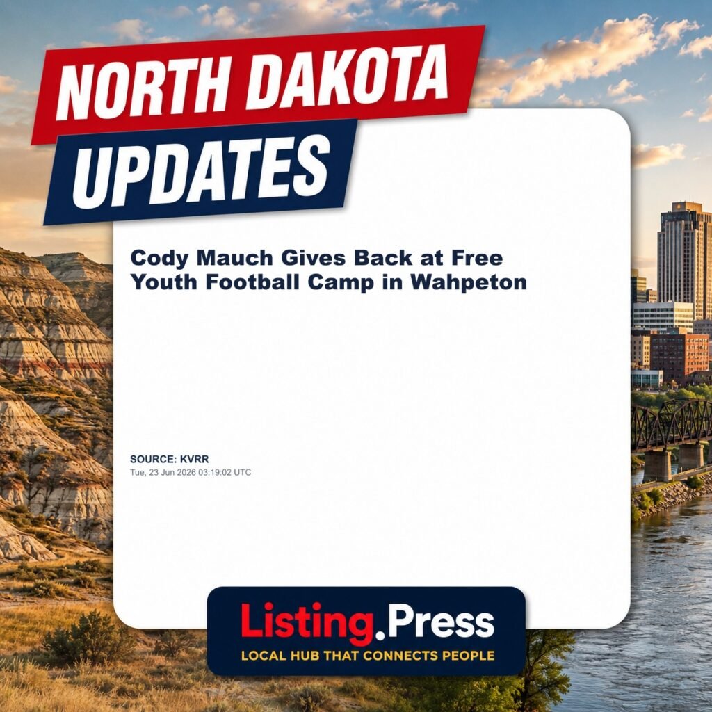 Cody Mauch Gives Back at Free Youth Football Camp in Wahpeton