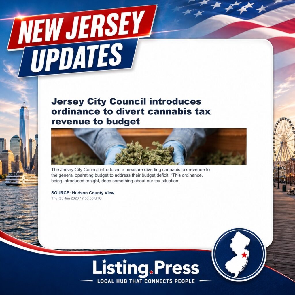 Jersey City Council introduces ordinance to divert cannabis tax revenue to budget