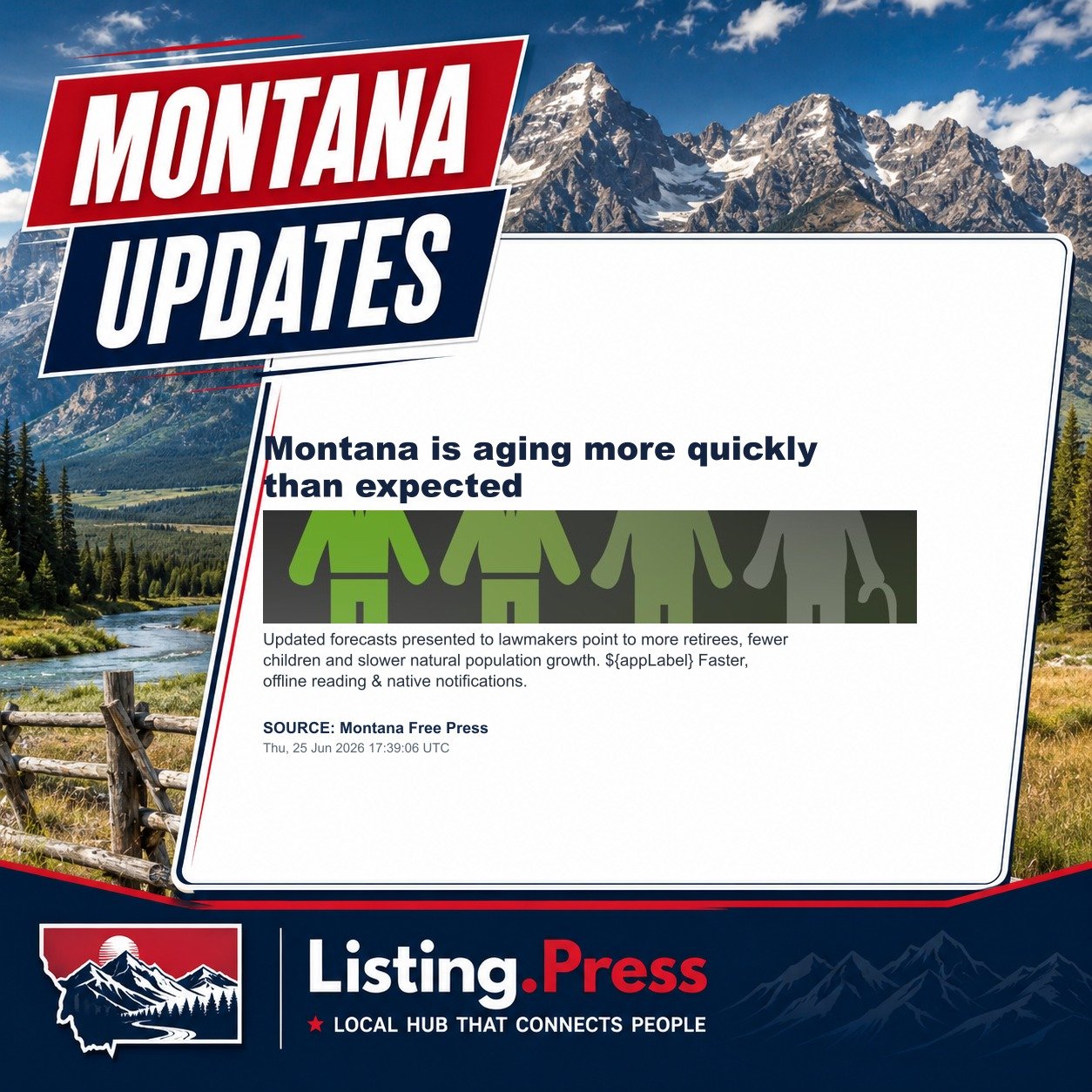 Montana is aging more quickly than expected