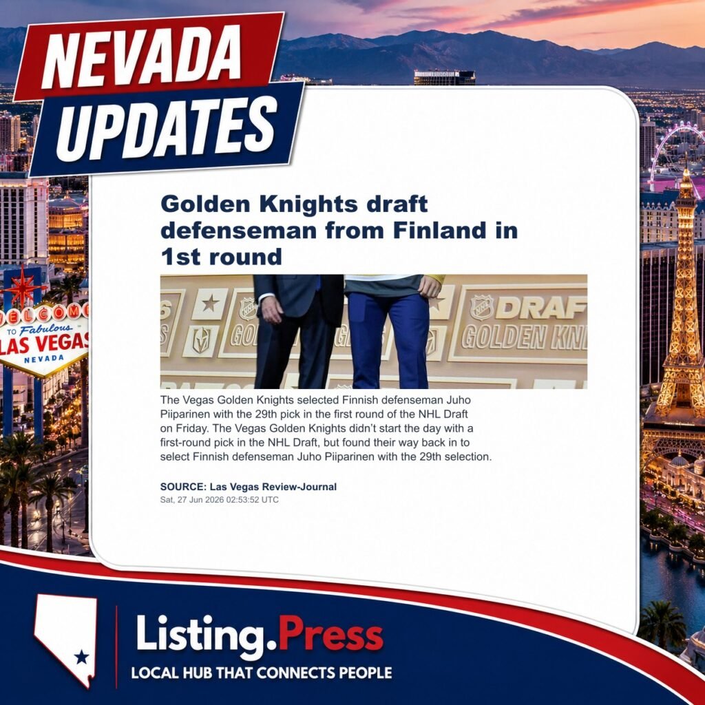 Golden Knights draft defenseman from Finland in 1st round
