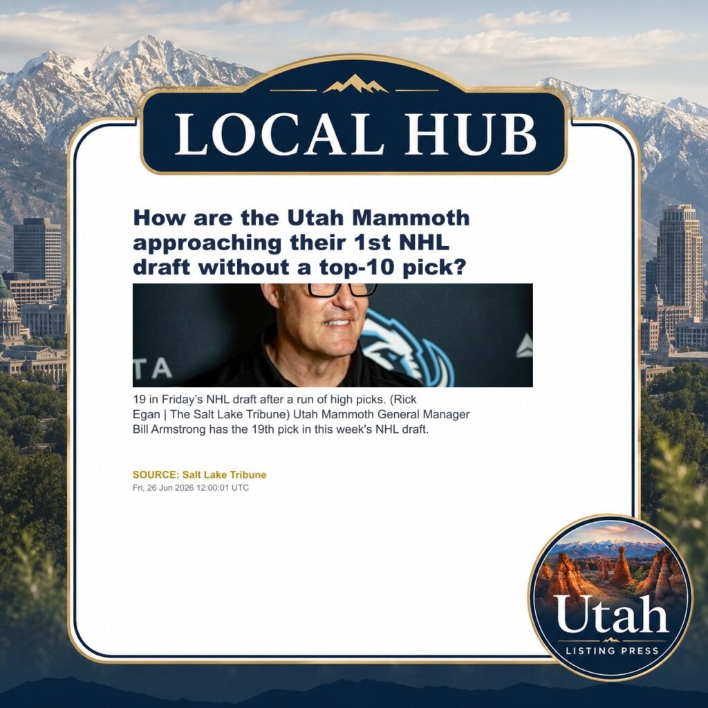 How are the Utah Mammoth approaching their 1st NHL draft without a top-10 pick?