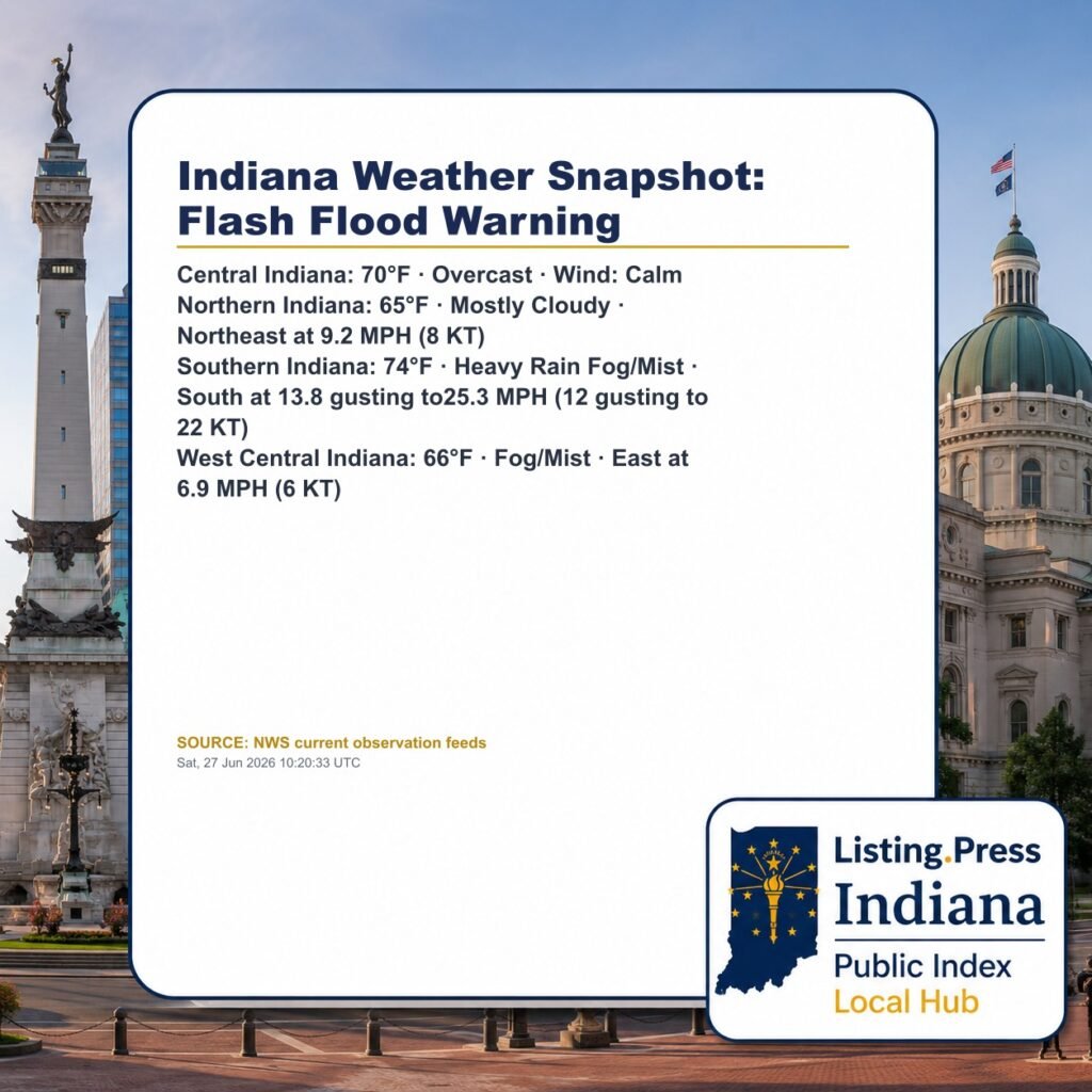Indiana Weather Snapshot: Flash Flood Warning