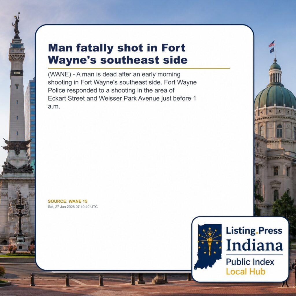 Man fatally shot in Fort Wayne’s southeast side