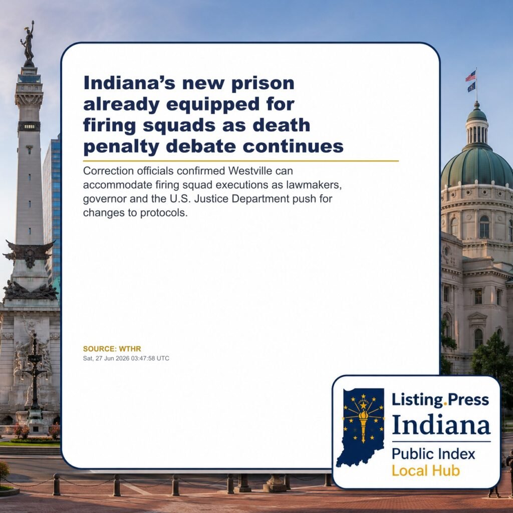 Indiana’s new prison already equipped for firing squads as death penalty debate continues