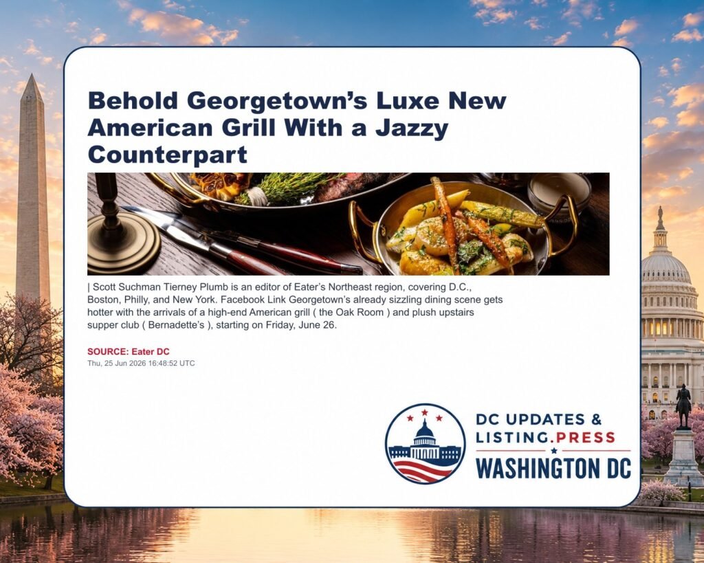 Behold Georgetown’s Luxe New American Grill With a Jazzy Counterpart