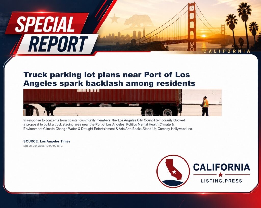 Truck parking lot plans near Port of Los Angeles spark backlash among residents
