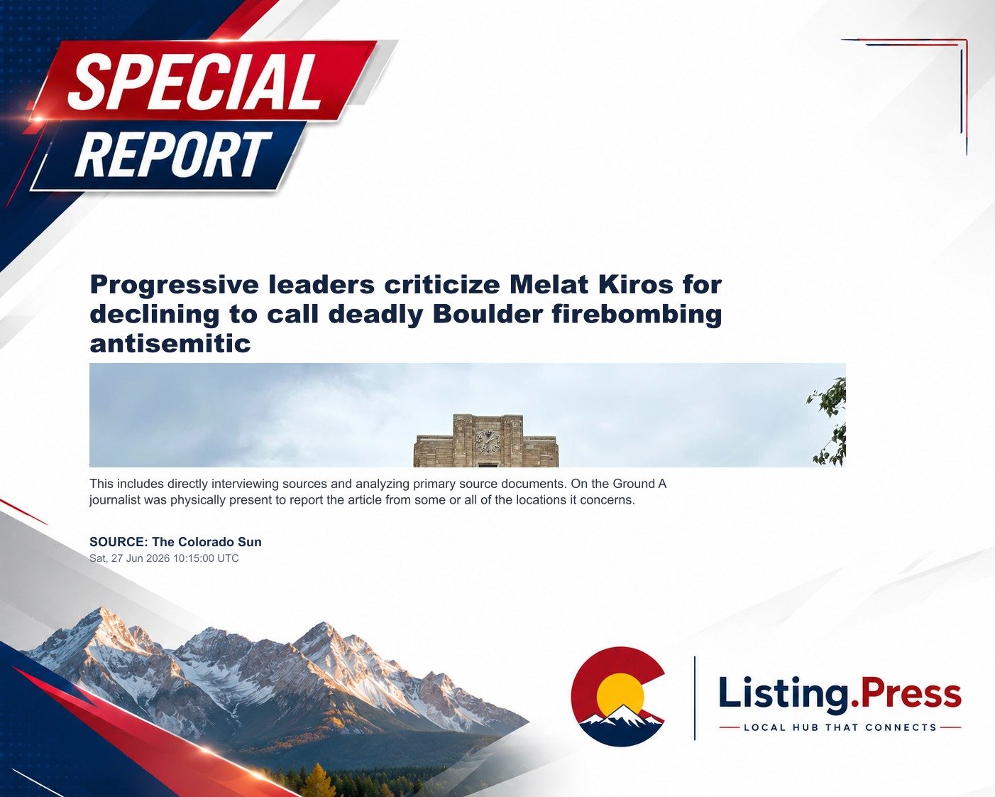 Progressive leaders criticize Melat Kiros for declining to call deadly Boulder firebombing antisemitic