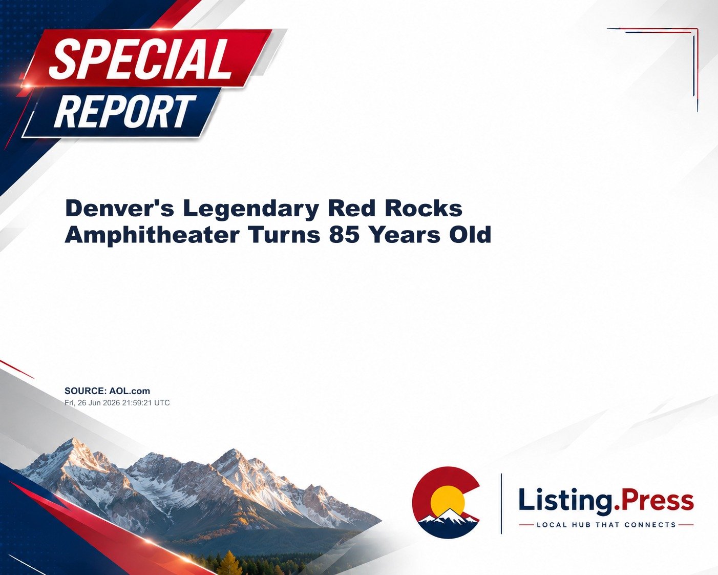 Denver's Legendary Red Rocks Amphitheater Turns 85 Years Old