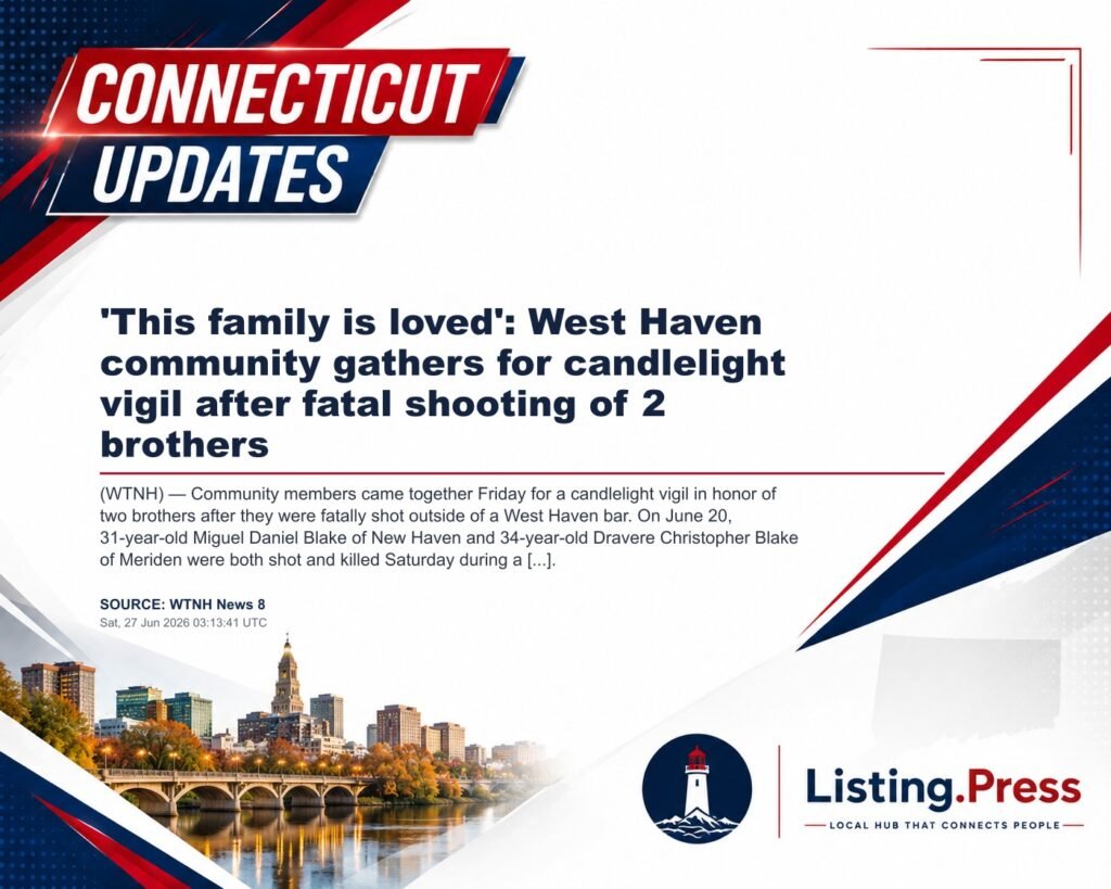 ‘This family is loved’: West Haven community gathers for candlelight vigil after fatal shooting of 2 brothers