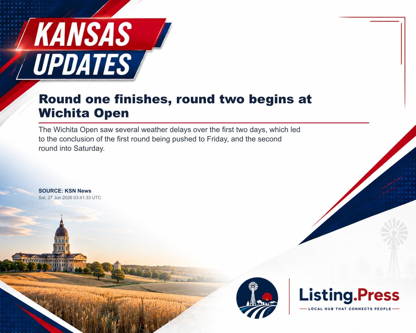 Round one finishes, round two begins at Wichita Open