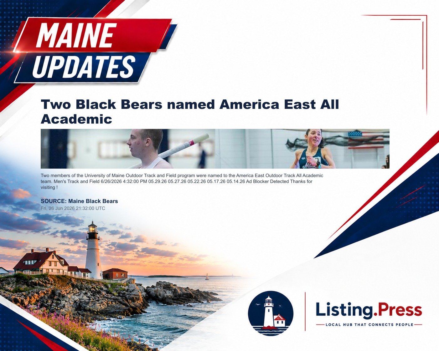 Two Black Bears named America East All Academic