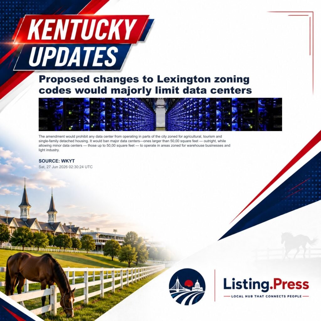 Proposed changes to Lexington zoning codes would majorly limit data centers