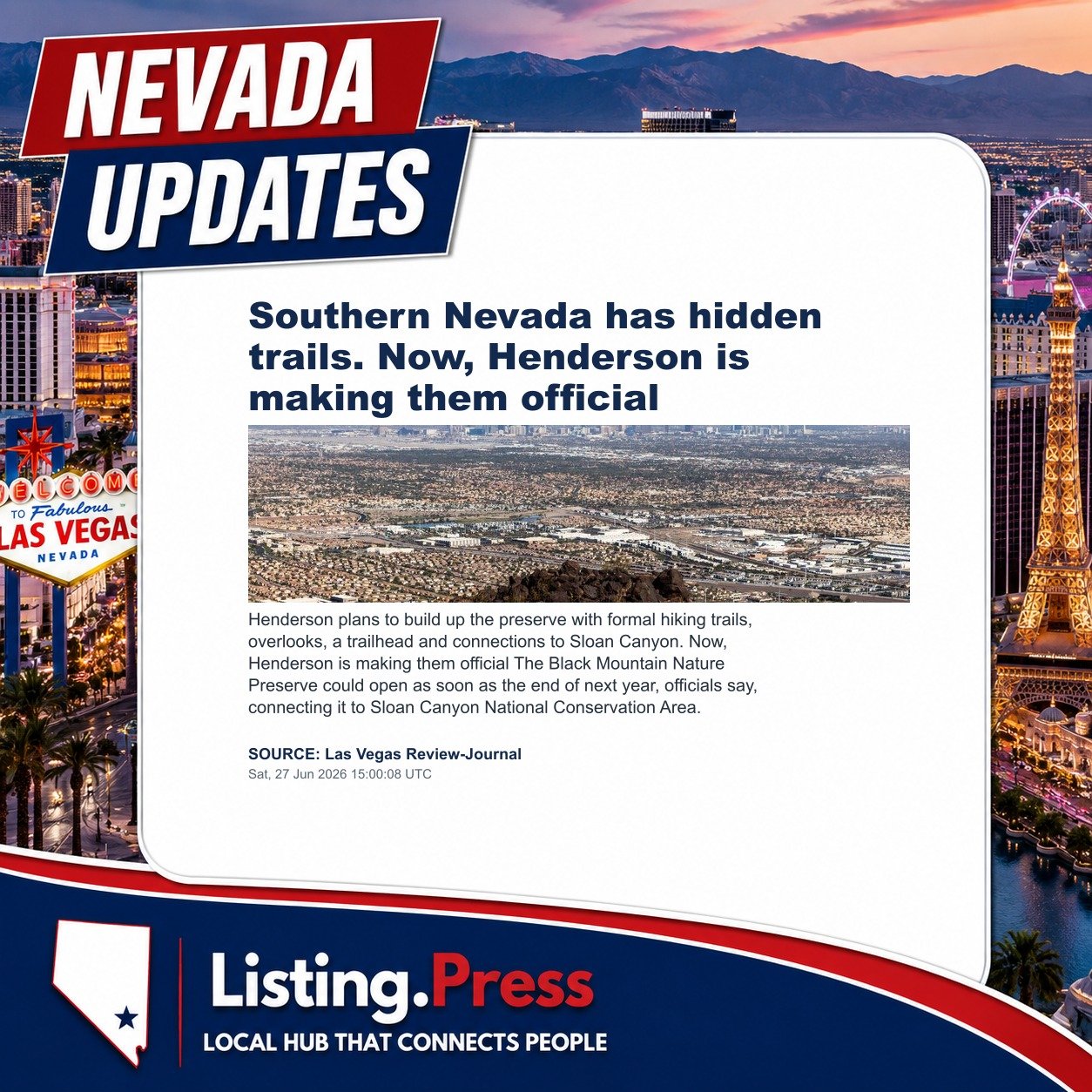 Southern Nevada has hidden trails. Now, Henderson is making them official