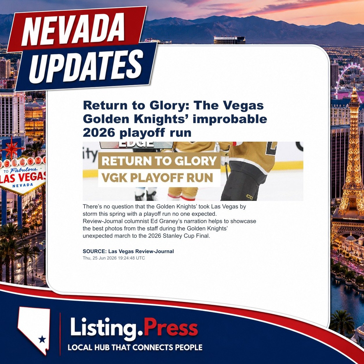 Return to Glory: The Vegas Golden Knights’ improbable 2026 playoff run