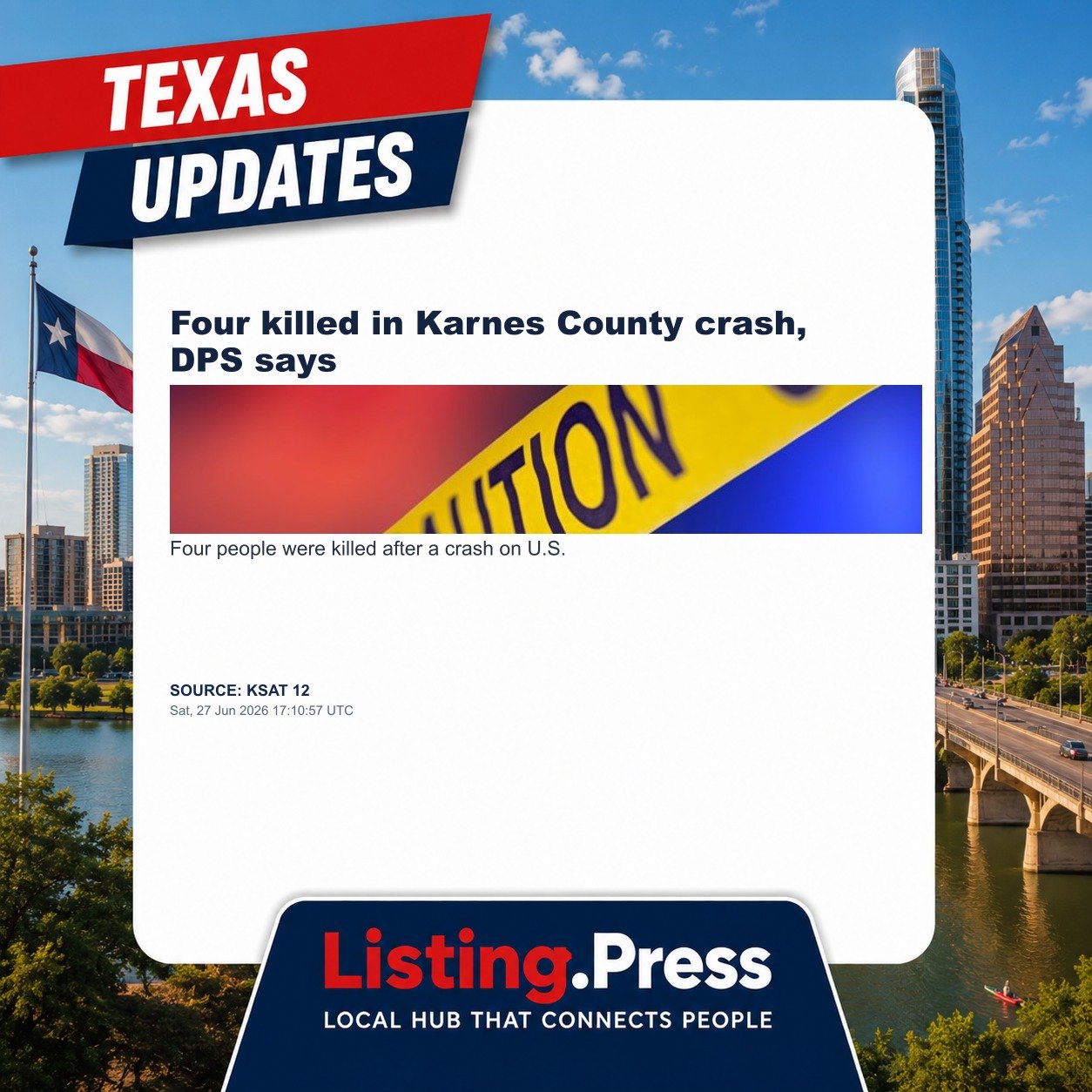 Four killed in Karnes County crash, DPS says