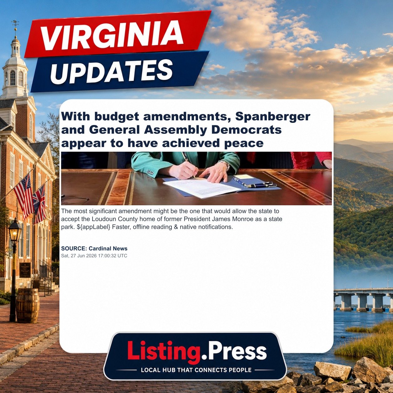 With budget amendments, Spanberger and General Assembly Democrats appear to have achieved peace