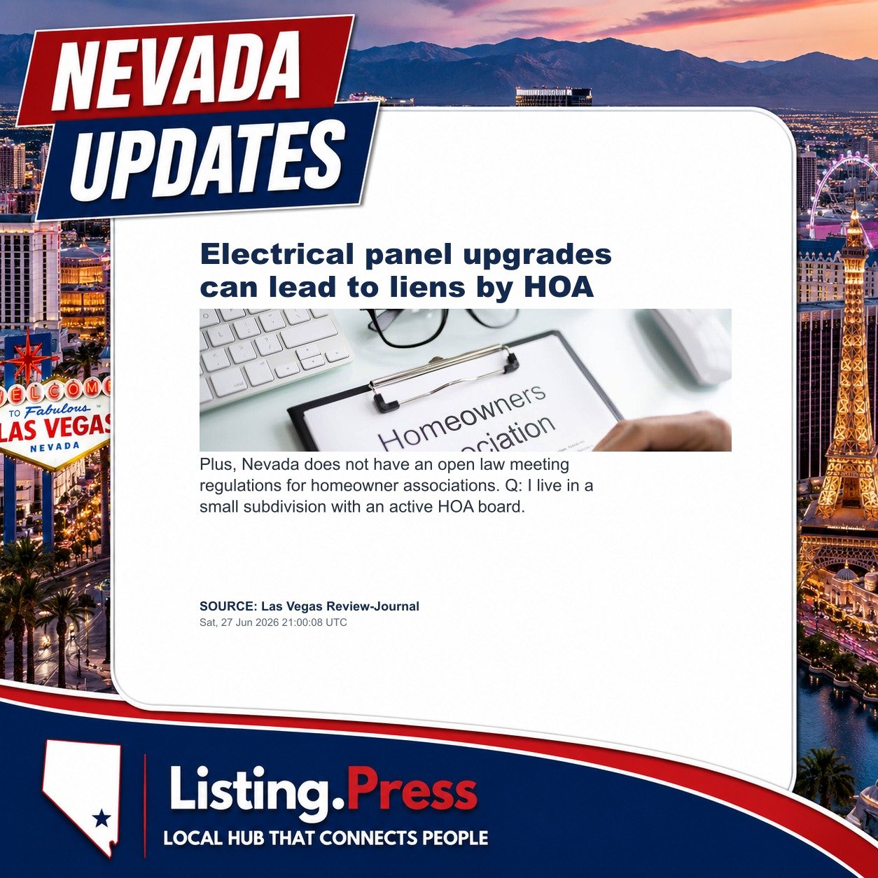 Electrical panel upgrades can lead to liens by HOA