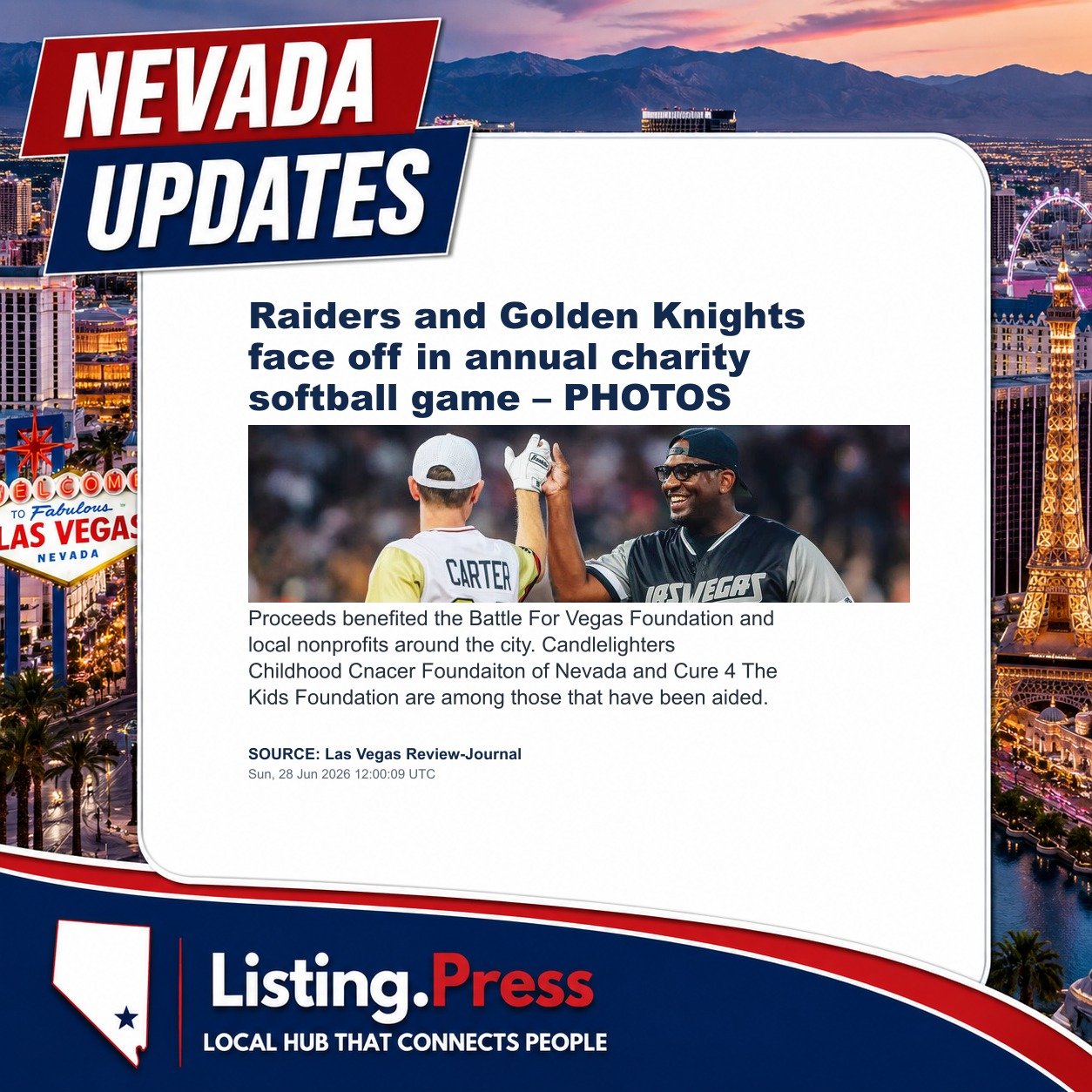 Raiders and Golden Knights face off in annual charity softball game – PHOTOS