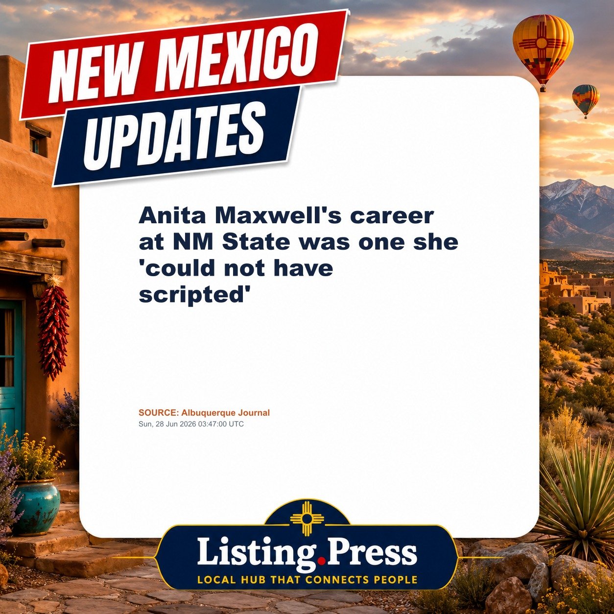 Anita Maxwell's career at NM State was one she 'could not have scripted'