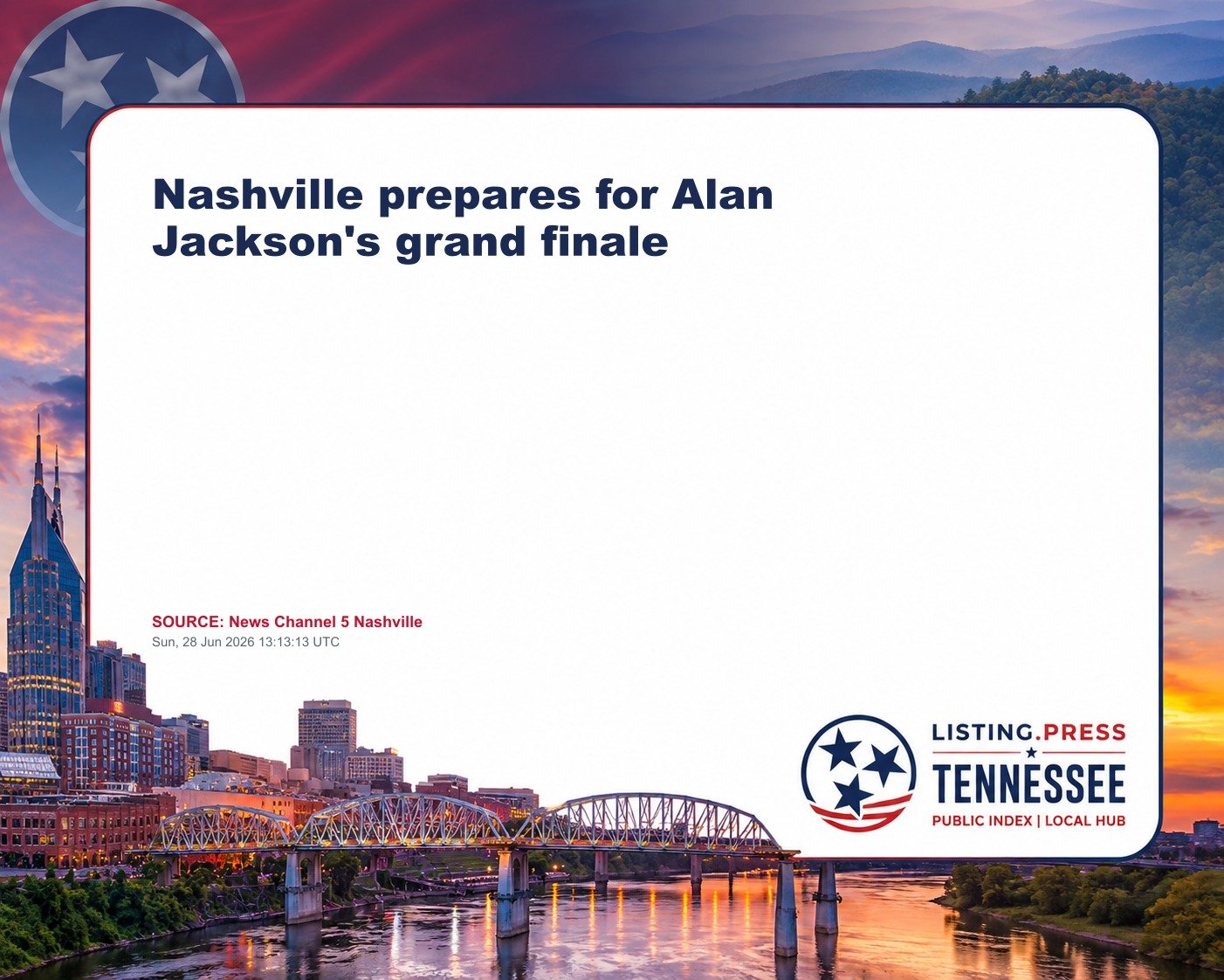 Nashville prepares for Alan Jackson's grand finale