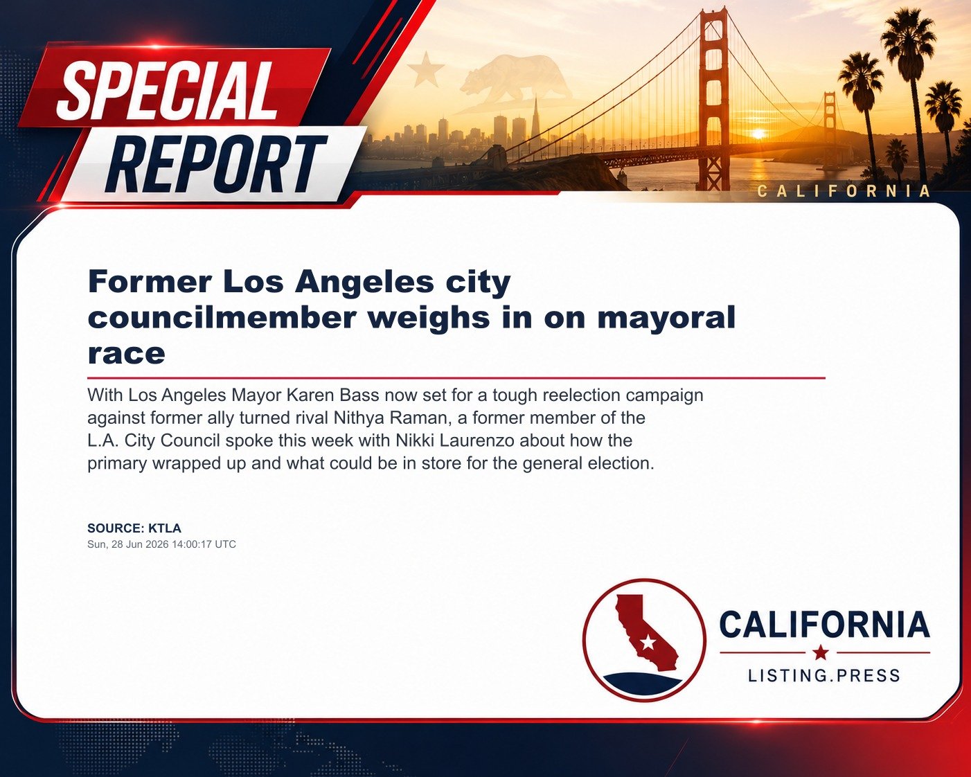 Former Los Angeles city councilmember weighs in on mayoral race