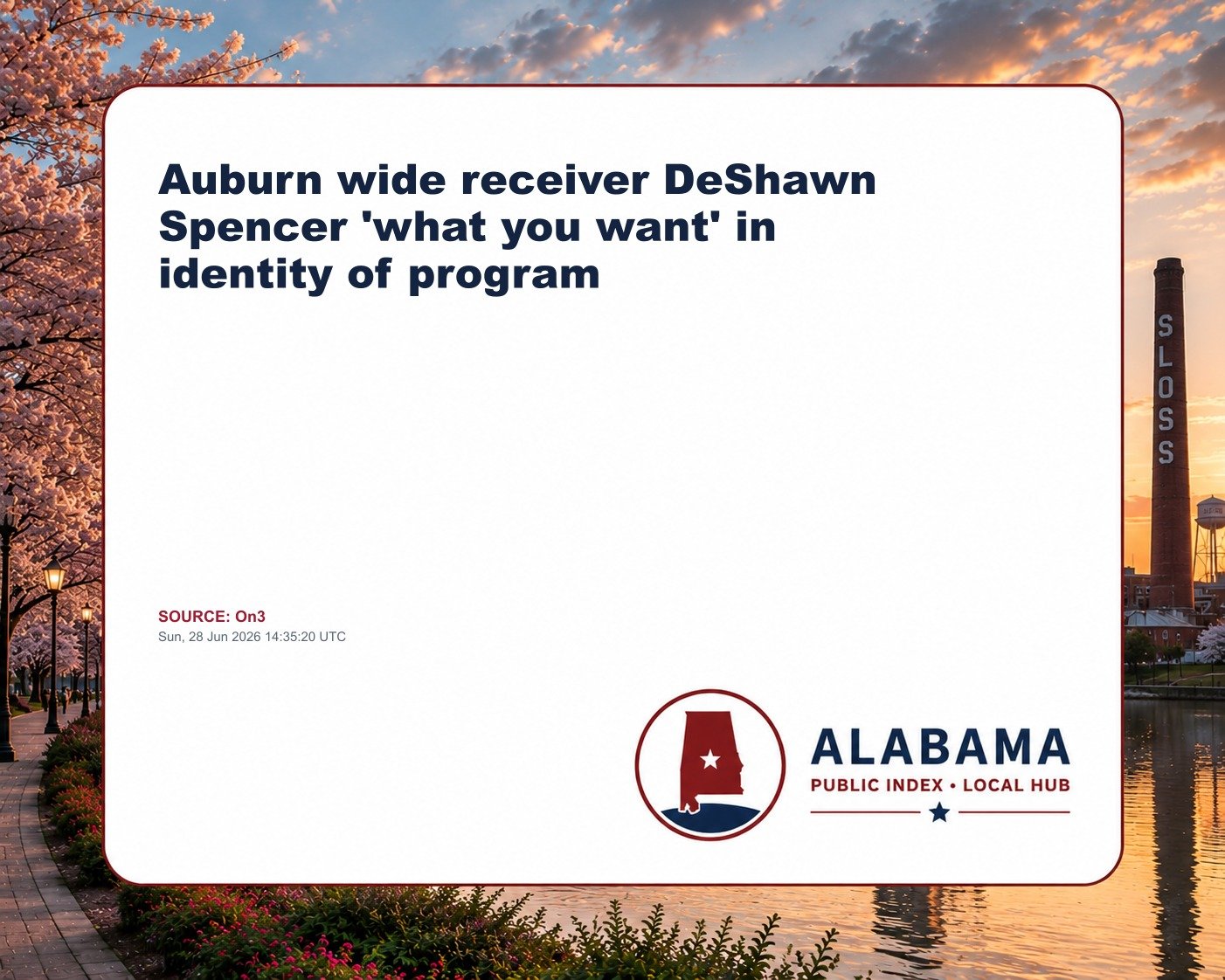 Auburn wide receiver DeShawn Spencer 'what you want' in identity of program