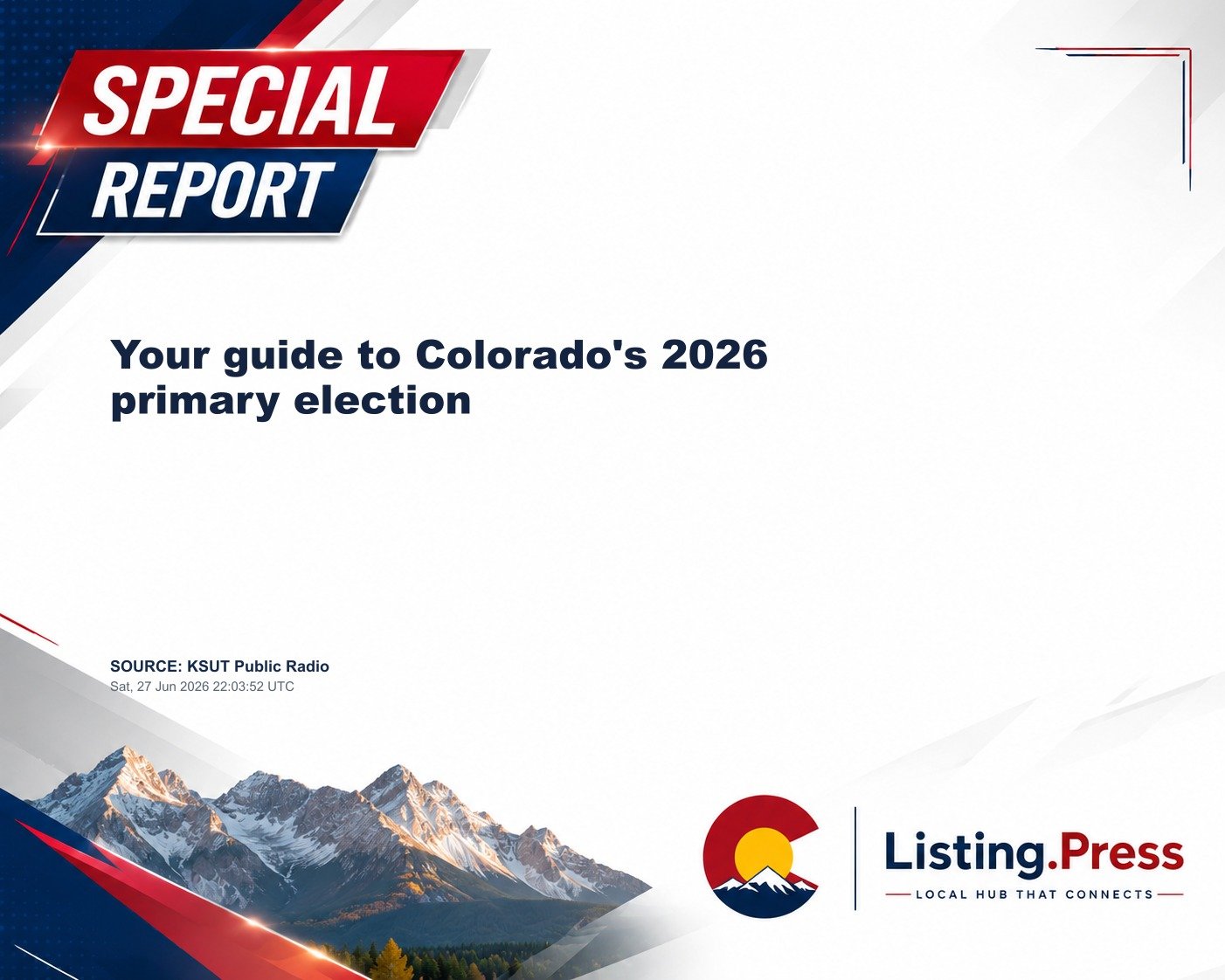 Your guide to Colorado's 2026 primary election