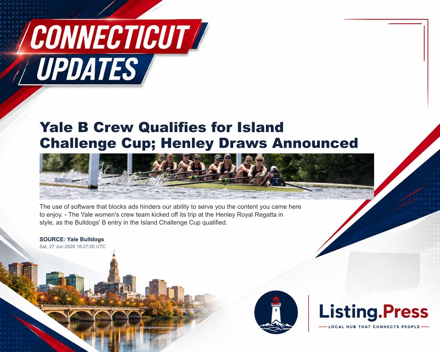 Yale B Crew Qualifies for Island Challenge Cup; Henley Draws Announced