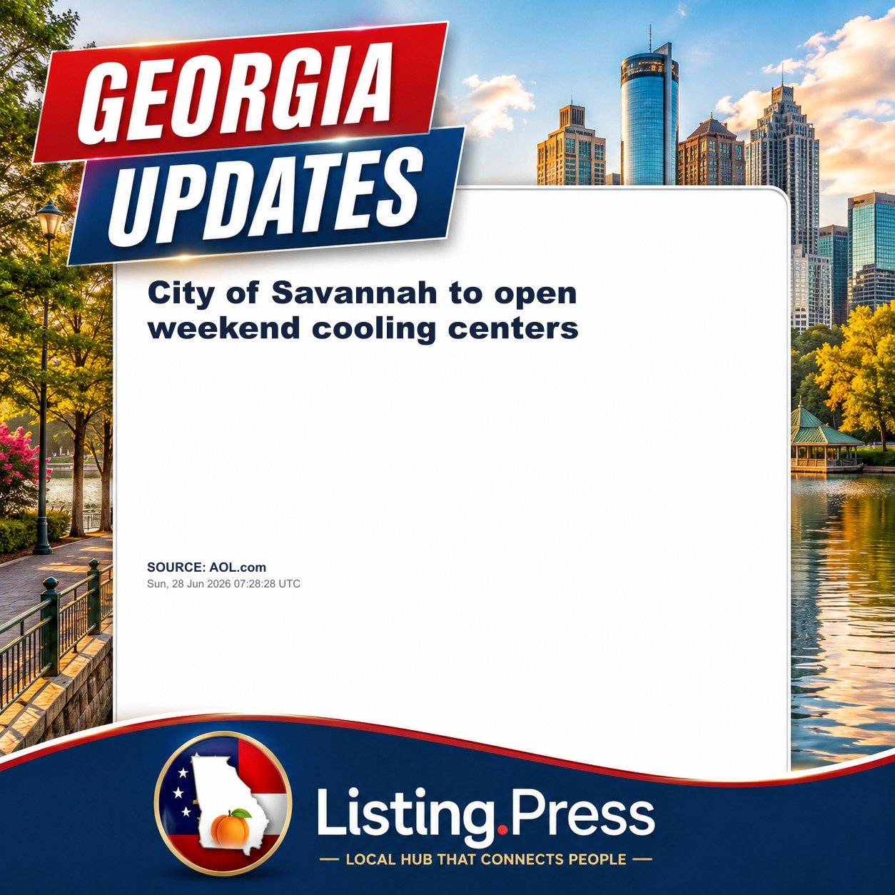 City of Savannah to open weekend cooling centers