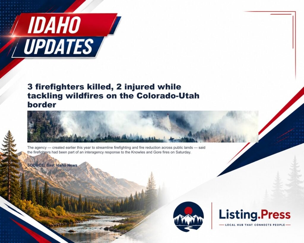 3 firefighters killed, 2 injured while tackling wildfires on the Colorado-Utah border