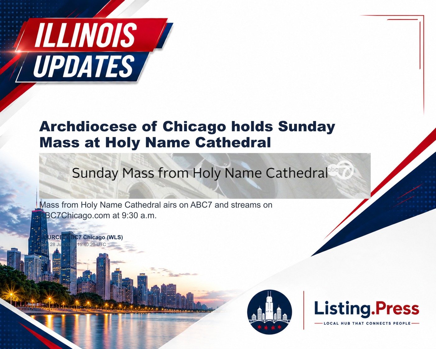 Archdiocese of Chicago holds Sunday Mass at Holy Name Cathedral