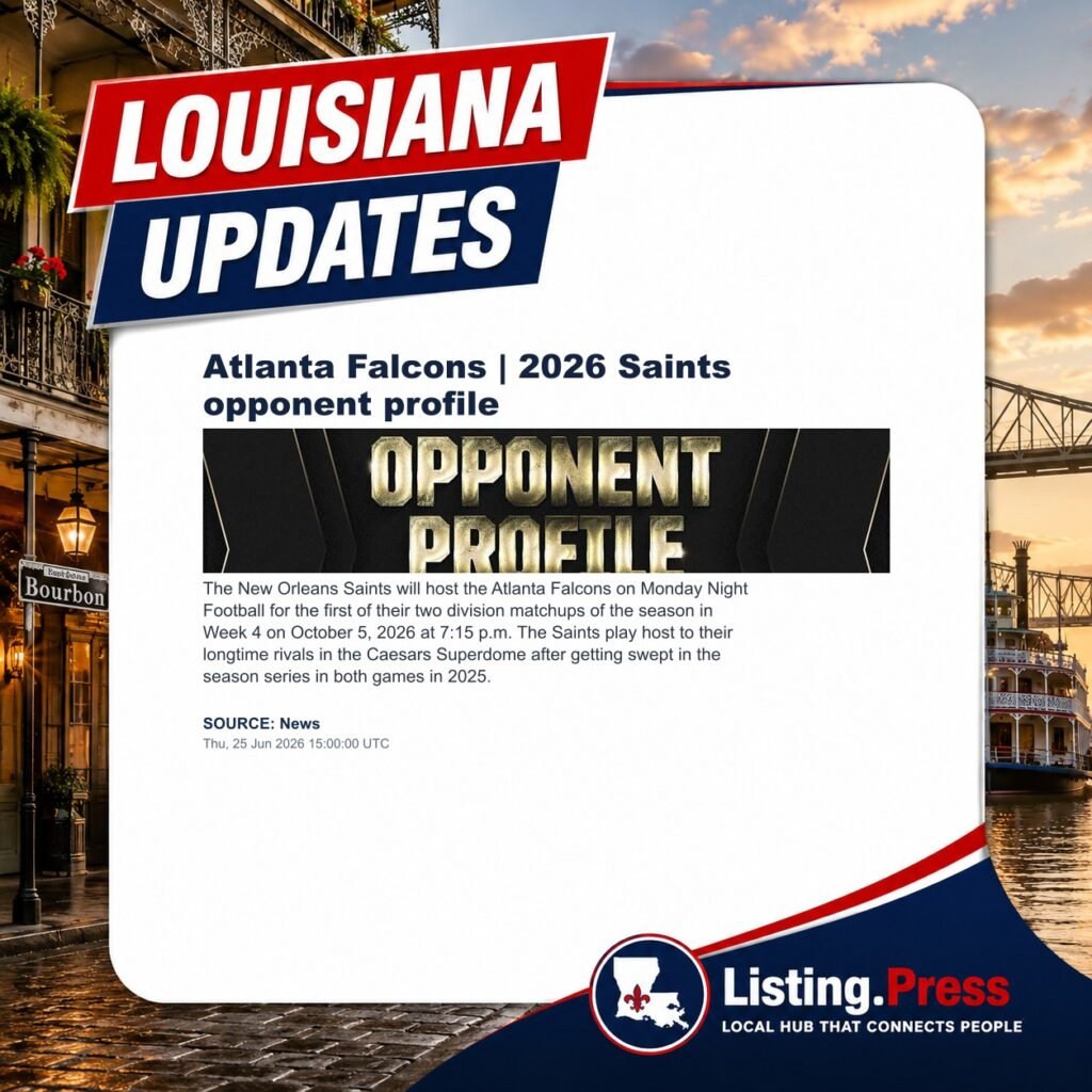 Atlanta Falcons | 2026 Saints opponent profile