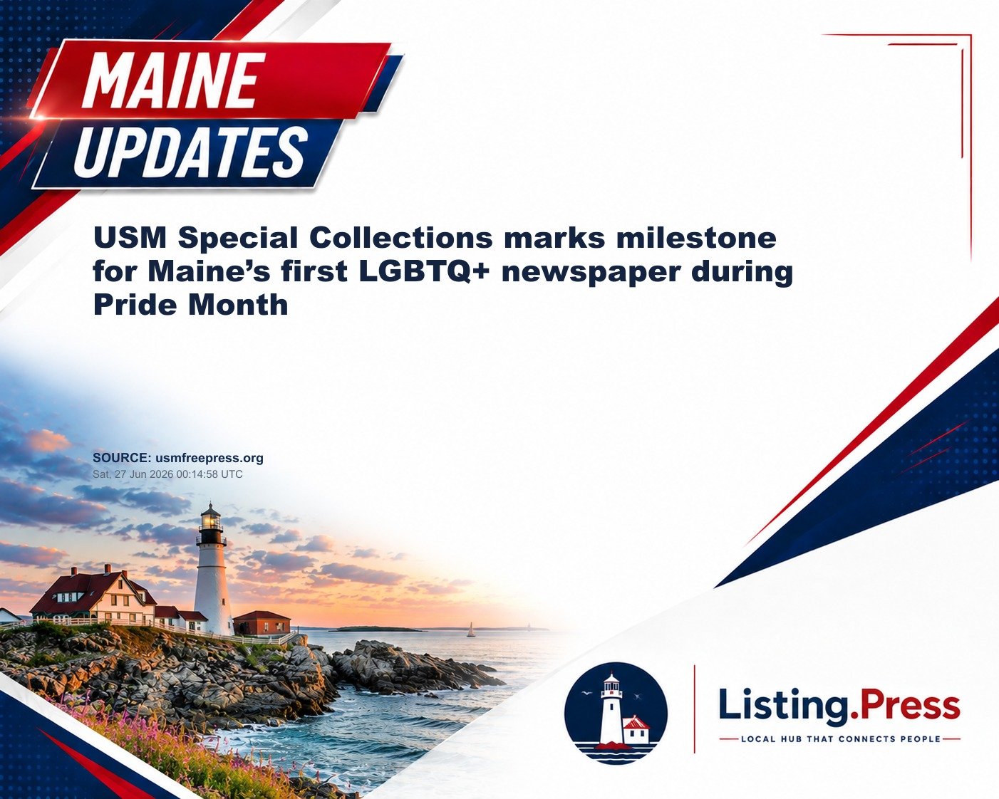 USM Special Collections marks milestone for Maine’s first LGBTQ+ newspaper during Pride Month