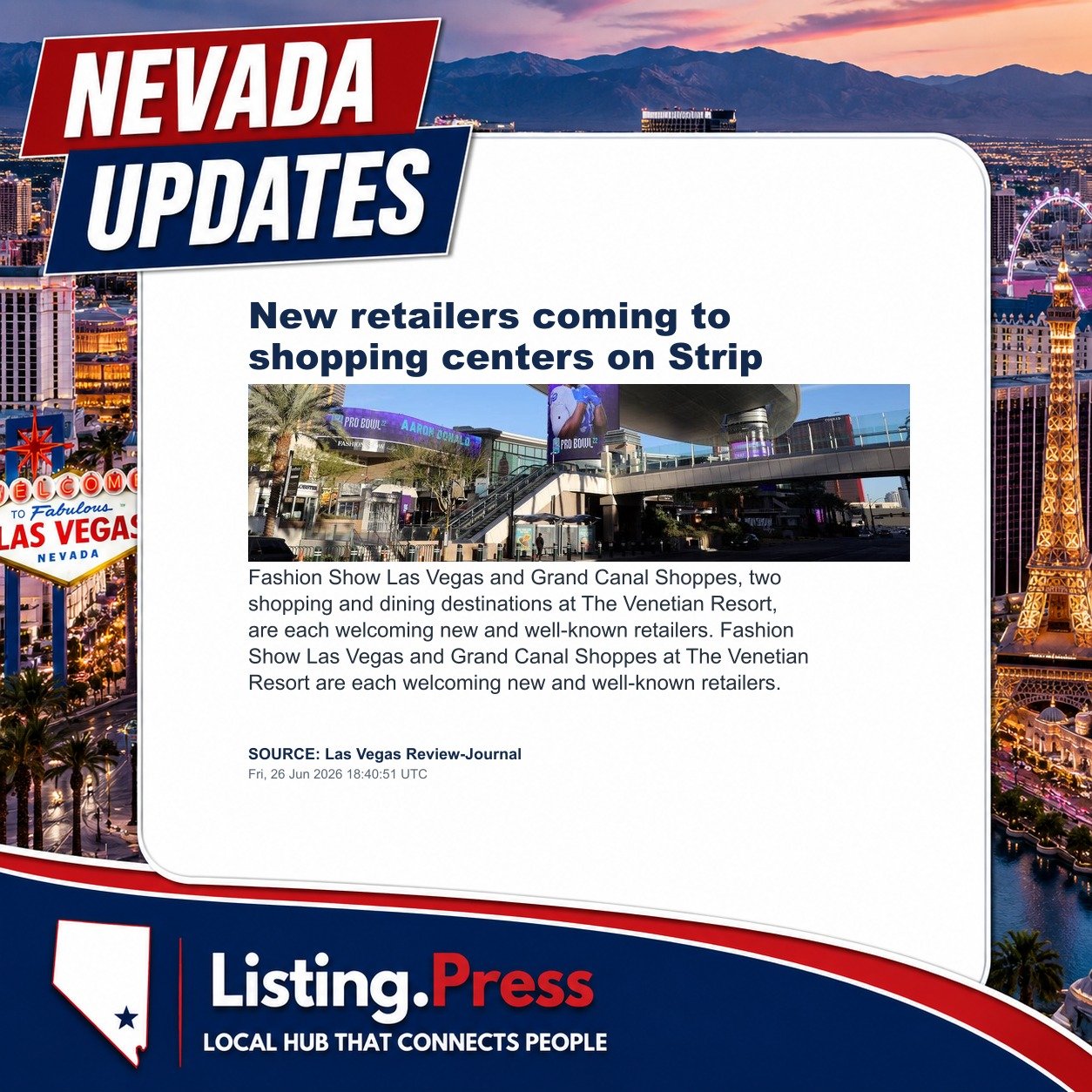 New retailers coming to shopping centers on Strip