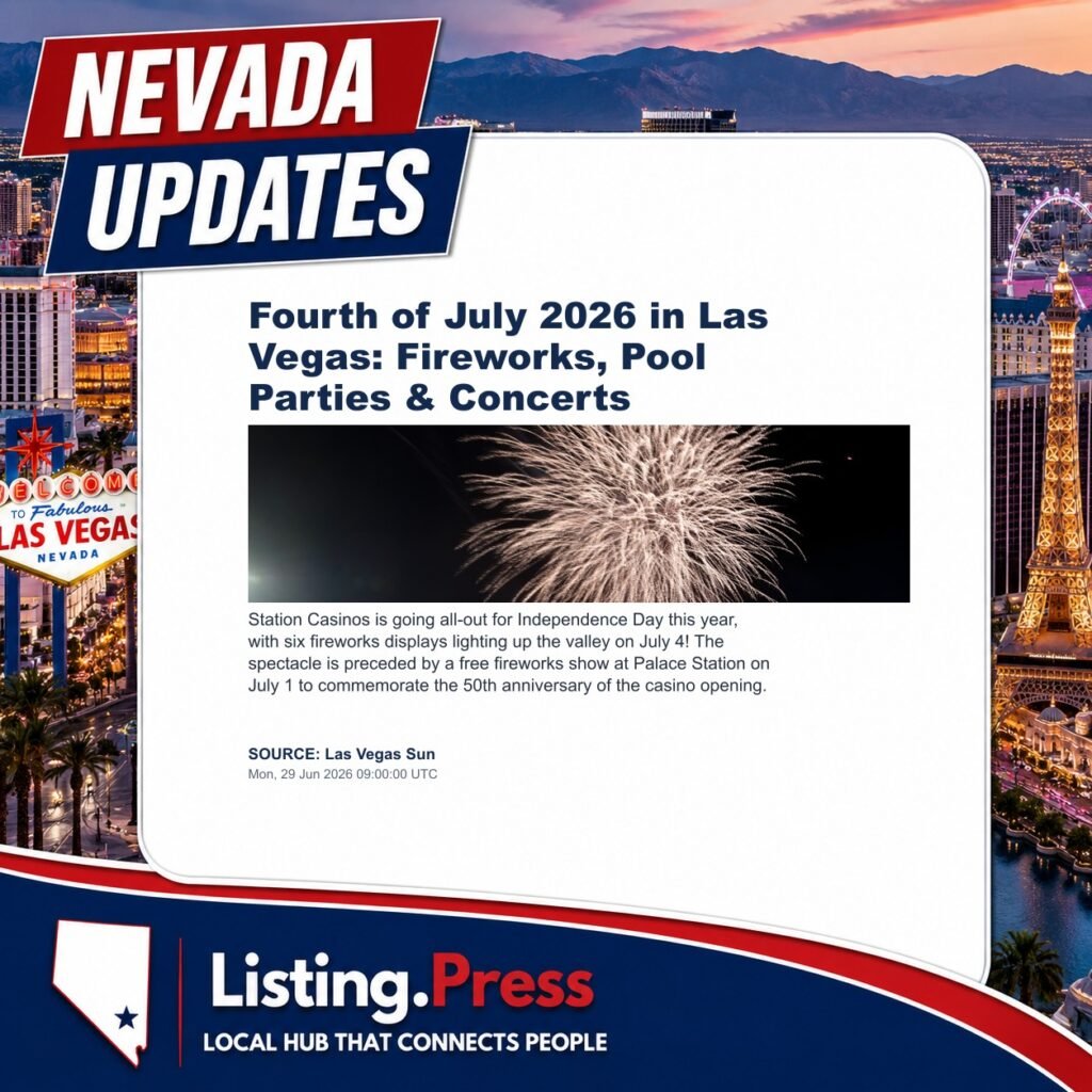 Fourth of July 2026 in Las Vegas: Fireworks, Pool Parties & Concerts