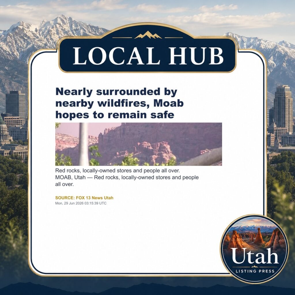 Nearly surrounded by nearby wildfires, Moab hopes to remain safe